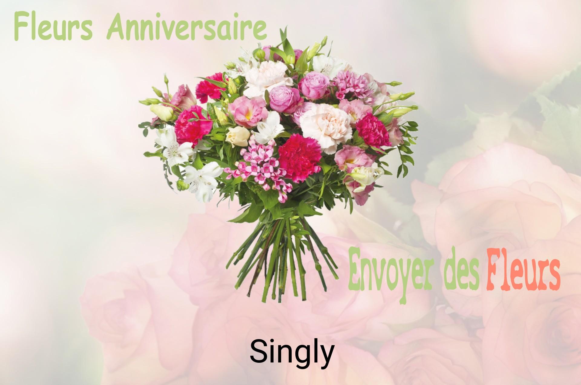 Bouquet de fleurs d’anniversaire livré à Singly